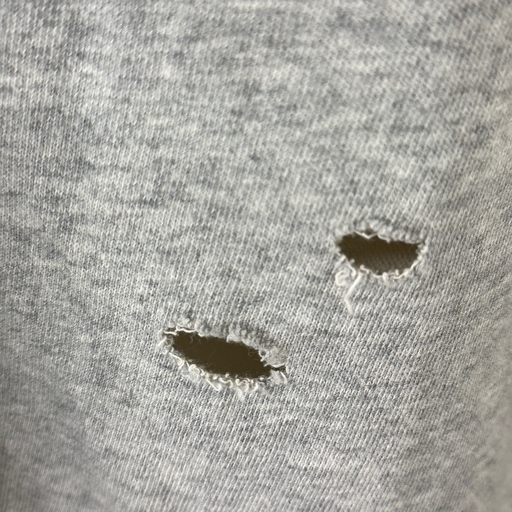 Honey Punch Gray Distressed Sweatshirt Size L - Picture 7 of 17